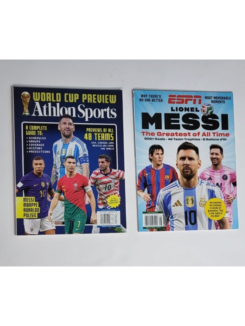 ESPN & Athlon Sports Lionel Messi World Cup Preview Soccer Collectors Lot